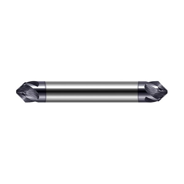Harvey Tool 3/8 in. Shank dia. x 30Deg per side Carbide Flat Chamfer Cutter DE, 5 Helical Flutes, AlTiN Coated 722124-C3 - main